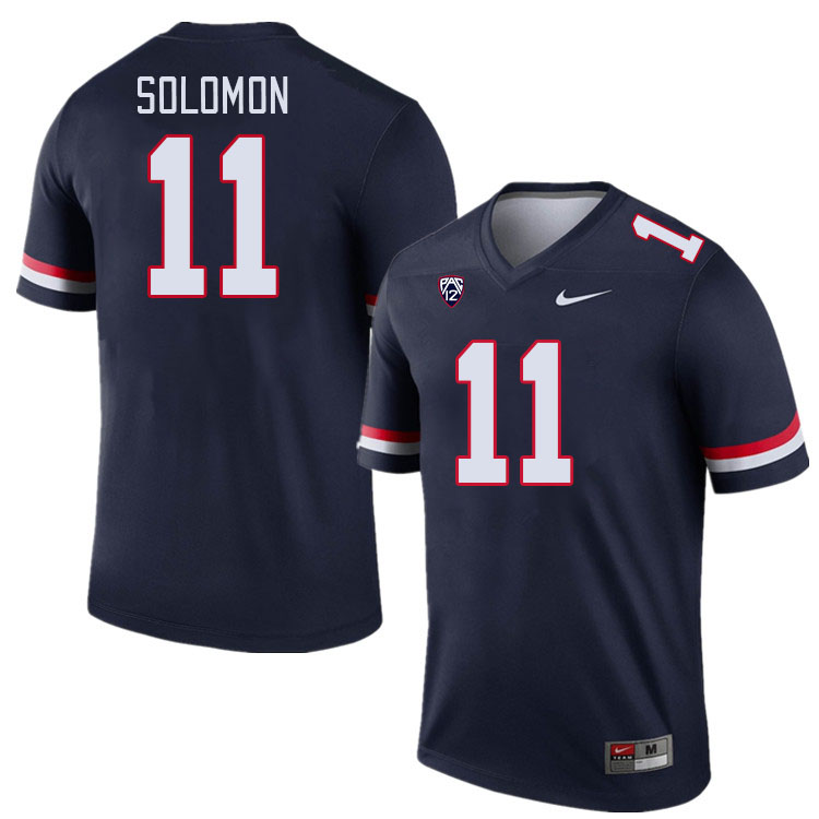 Men #11 Anthony Solomon Arizona Wildcats College Football Jerseys Stitched-Navy - Click Image to Close